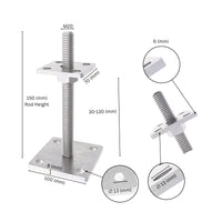 Bolt down height adjustable post support