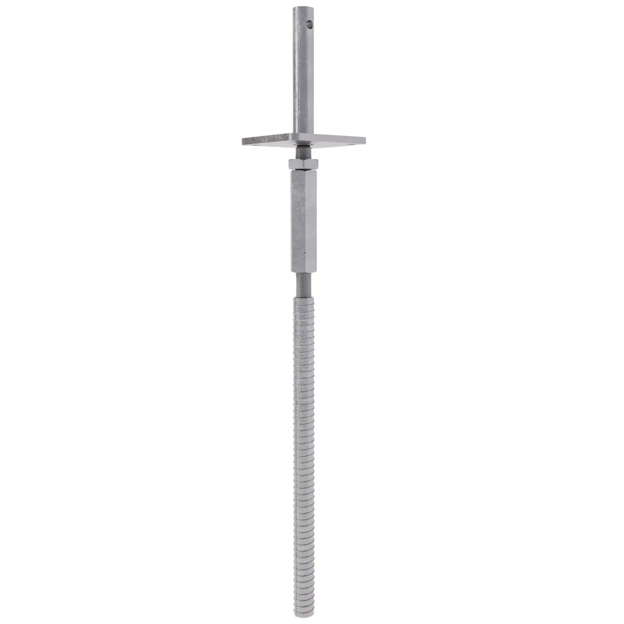 Adjustable post base concrete in with long nut T shape