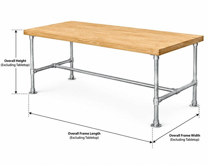 Table Frame Kit – Ø42 mm, Galvanised Steel
