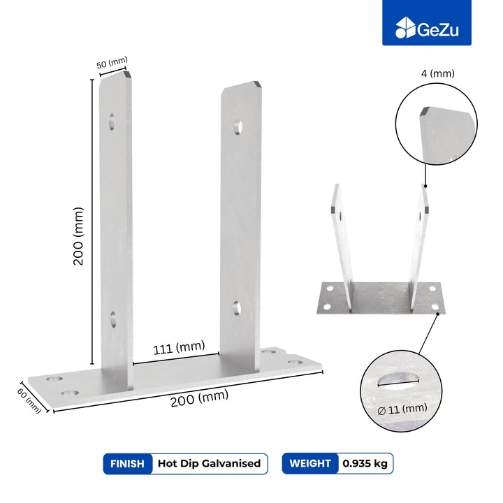 U Shaped Fence Post Bracket | Post Support