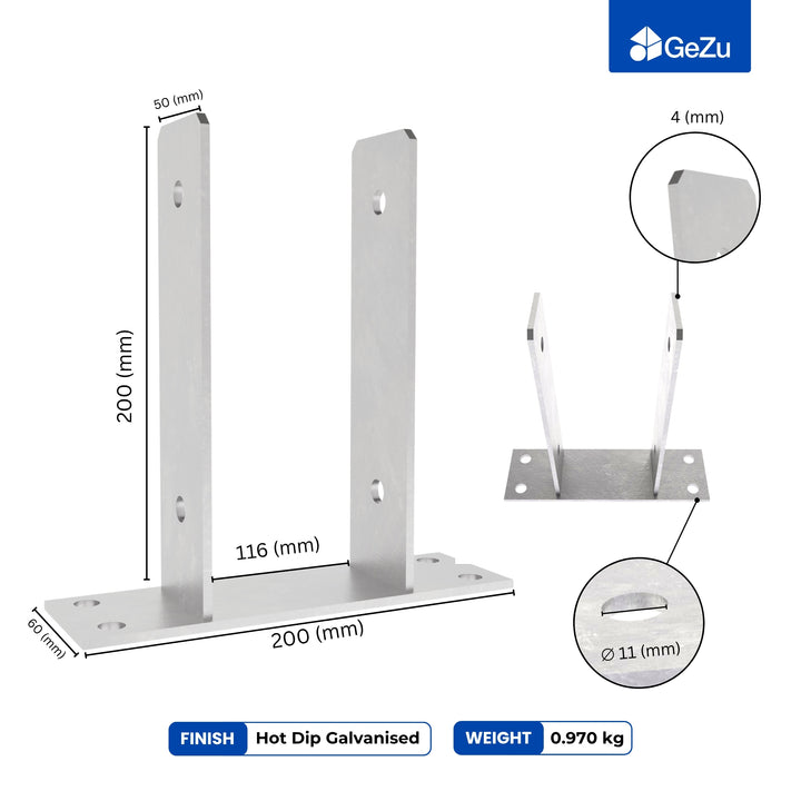 U Shaped Fence Post Bracket | Post Support