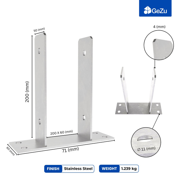U Shaped Fence Post Bracket | Post Support