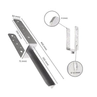 U shaped post support with T pin