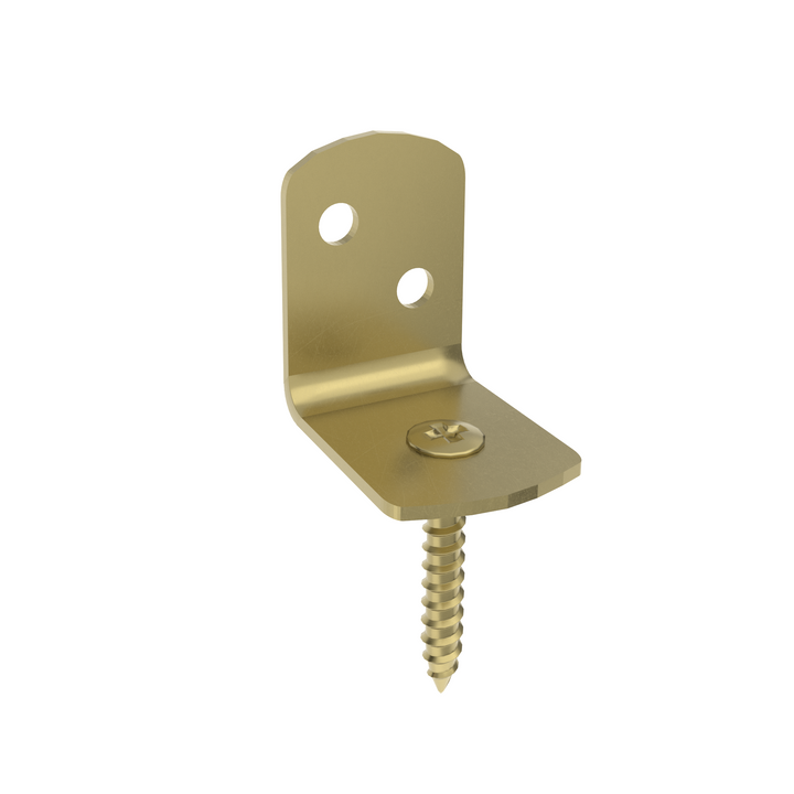 Braid fence holder L shaped yellow galvanised