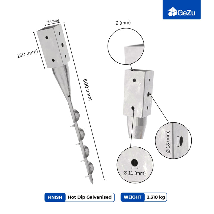 Ground Screw Post Anchor