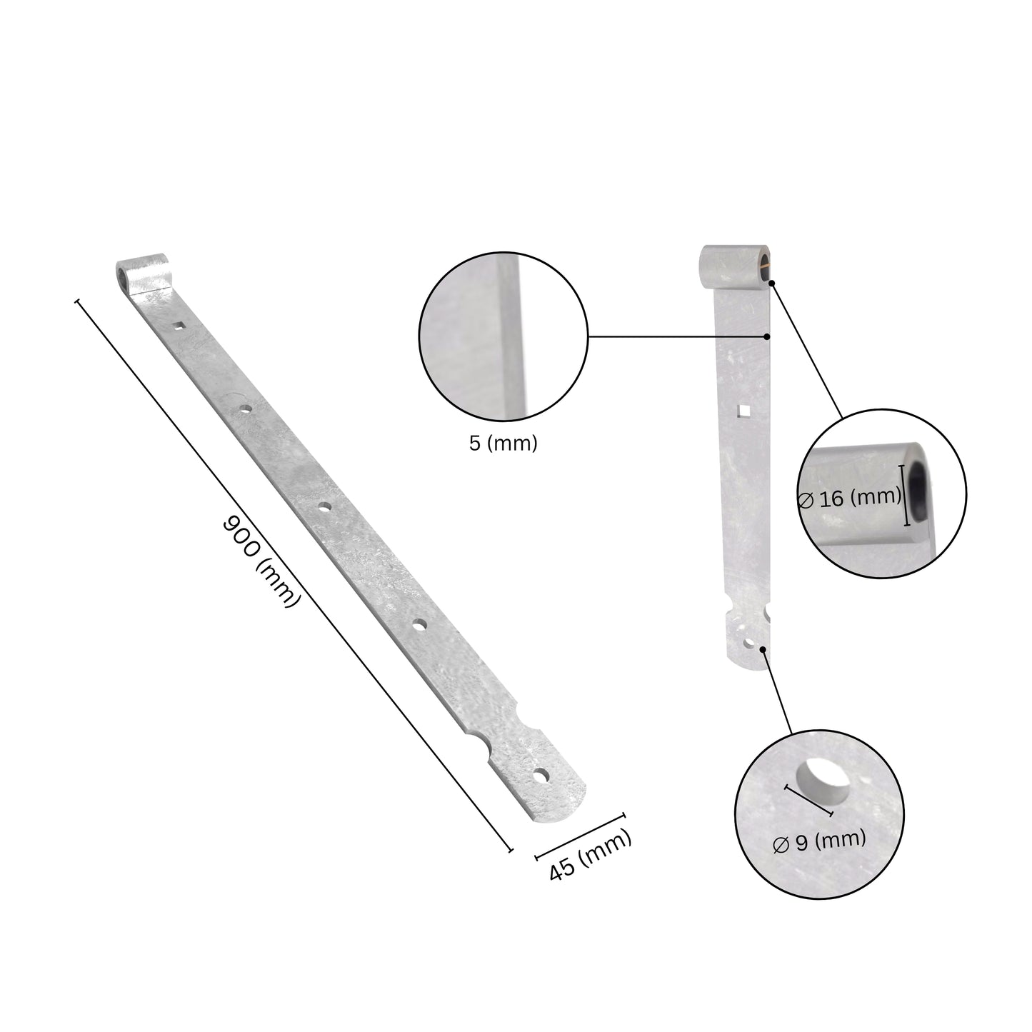 Gate band hinge