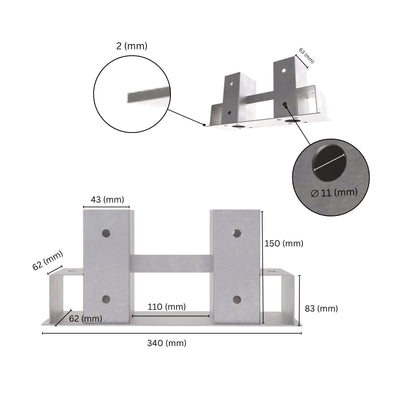 Firewood log rack bracket