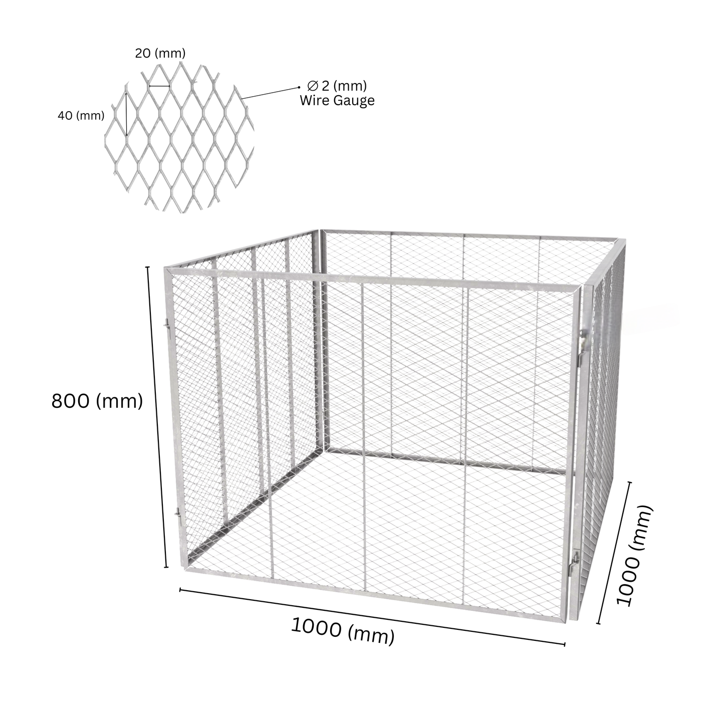 Square mesh composter