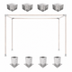 Heavy-Duty 91x91 Pergola Kit – Garden & Patio Outdoor Structure Frame with Steel Brackets