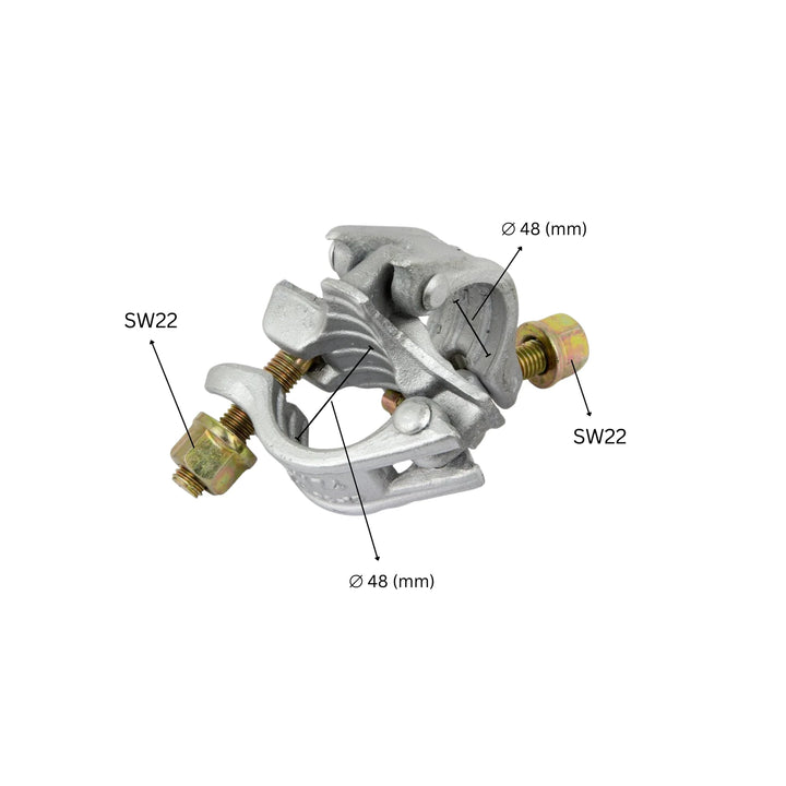 Giunti ortogonali per ponteggi 48x48mm – Confezione da 4