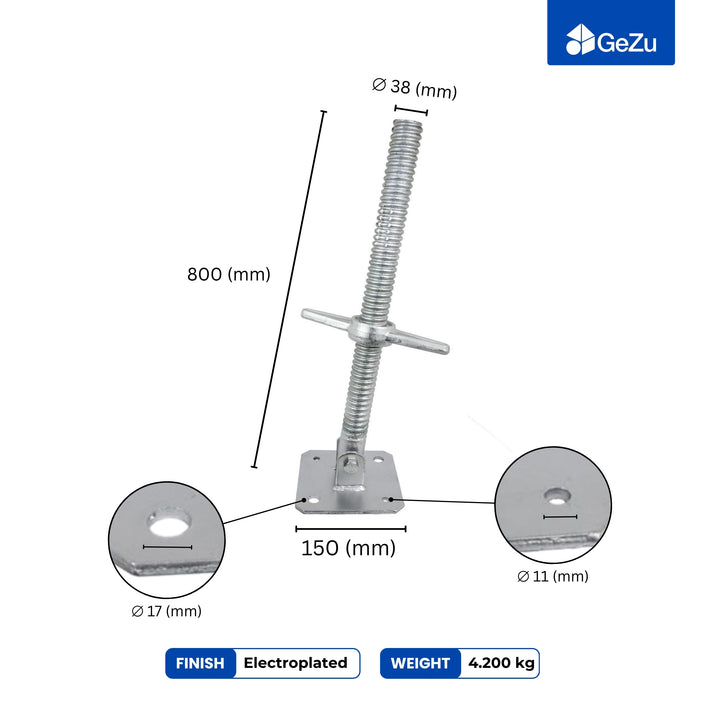 Adjustable Scaffold Swivel Base Screw Jack