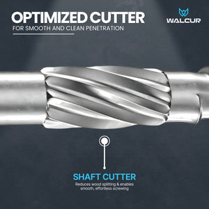 Self-drilling deck screw with shaft milling cutter 