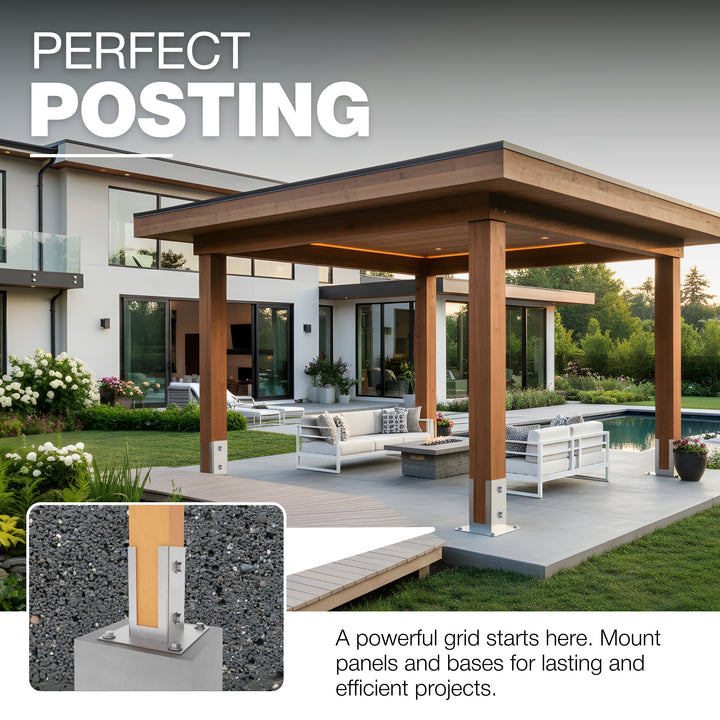 Square post support base